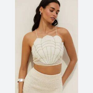 Brand New by Anthropologie Celandine Tie-Back Crop Top
